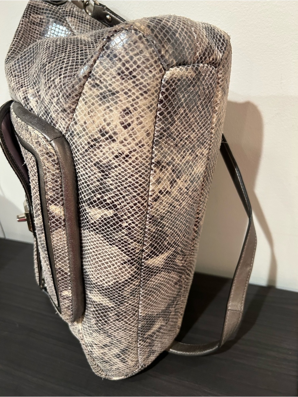 Coach Campbell Exotic Python Leather Izzy Fashion Satchel EUC - Picture 15 of 16